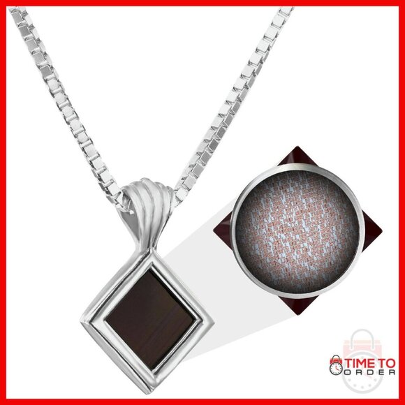 Sterling Silver Nano Bible Pendant Necklace 18